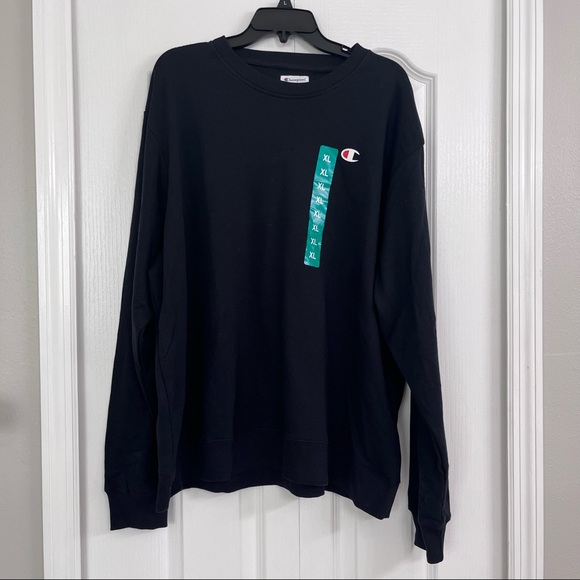 Champion mens crew neck sweatshirt black XL - Picture 1 of 6